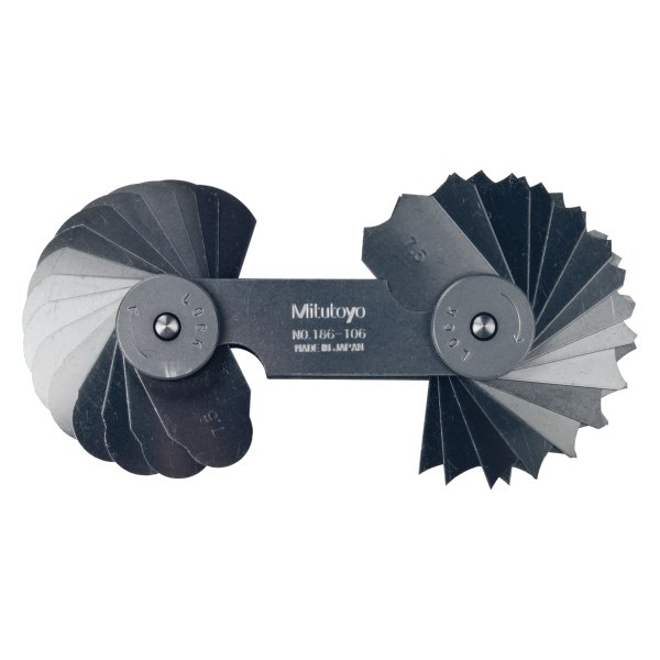 Mitutoyo® - 186 Series™ 7.5 to 15 mm Metric Steel Radius Gauge Set
