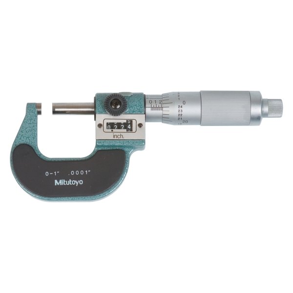 Mitutoyo® - 193 Series™ 0 to 1" SAE Mechanical Digit Count Outside Micrometer