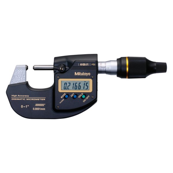 Mitutoyo® - 293 Series™ 0 to 1" SAE and Metric Digital High-Accuracy Sub-Micron Outside Micrometer