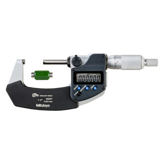 Mitutoyo® - 293 Series™ 1 to 2" SAE and Metric Digital Coolant-Proof Outside Micrometer