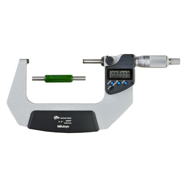 Mitutoyo® - 293 Series™ 3 to 4" SAE and Metric Digital Coolant-Proof Outside Micrometer