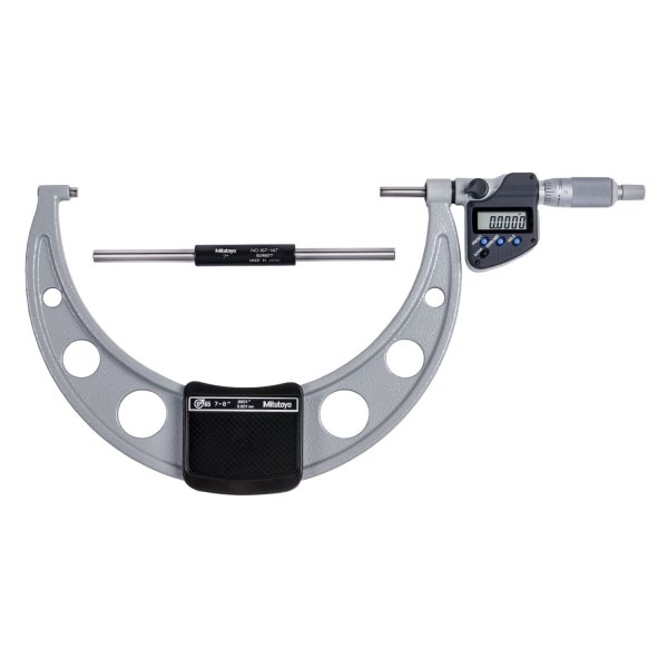 Mitutoyo® - 293 Series™ 7 to 8" SAE and Metric Digital Coolant-Proof Outside Micrometer