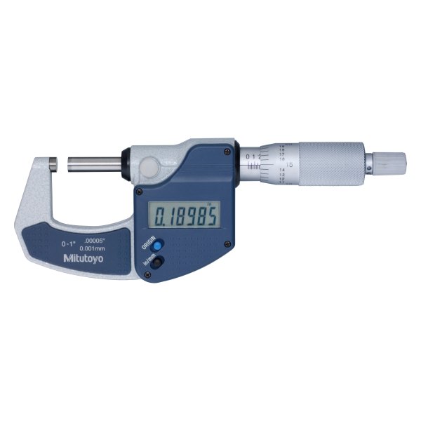 Mitutoyo® - 293 Series™ 0 to 1" SAE and Metric Digital Outside Micrometer