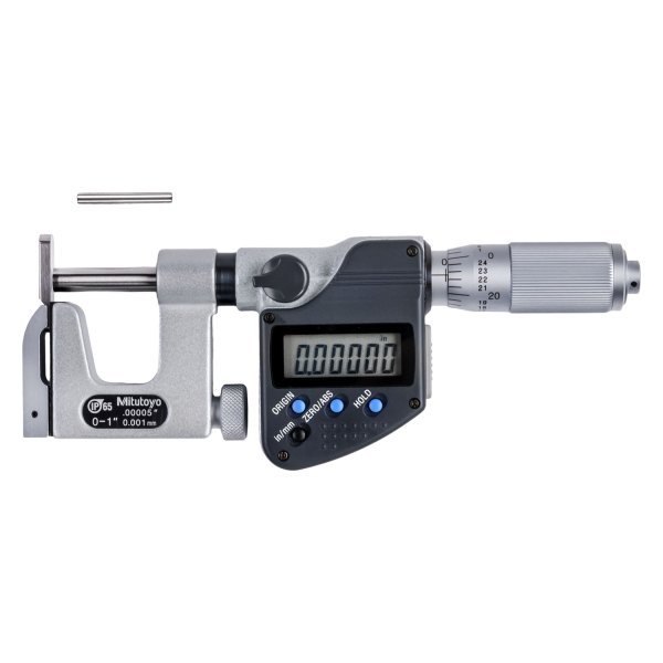 Mitutoyo® - 317 Series™ 0 to 1" SAE and Metric Digital Interchangeable Anvil Type Uni-Mike Outside Micrometer