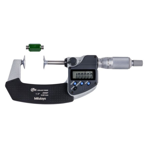 Mitutoyo® - 323 Series™ 1 to 2" SAE and Metric Digital Outside Disk Micrometer