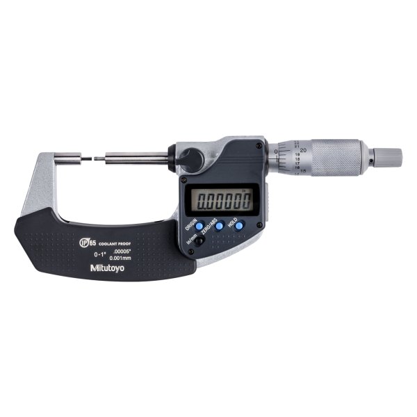 Mitutoyo® - 331 Series™ 0 to 1" SAE and Metric Steel Digital Spline Outside Micrometer