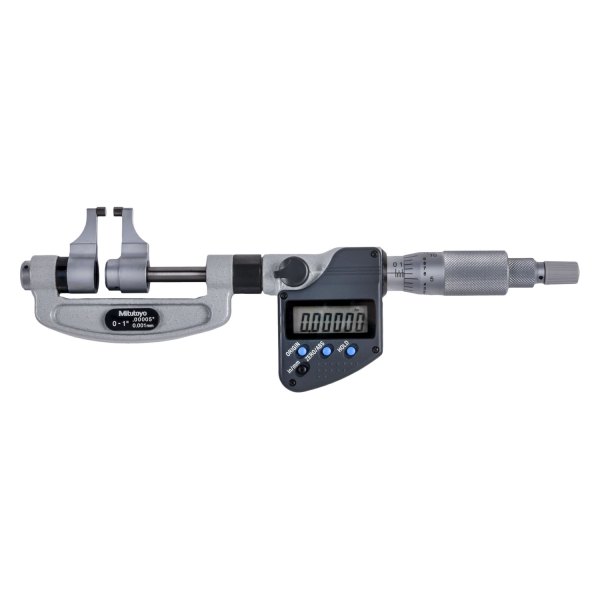 Mitutoyo® - 343 Series™ 0 to 1" SAE and Metric Digital Caliper-Type Outside Micrometer