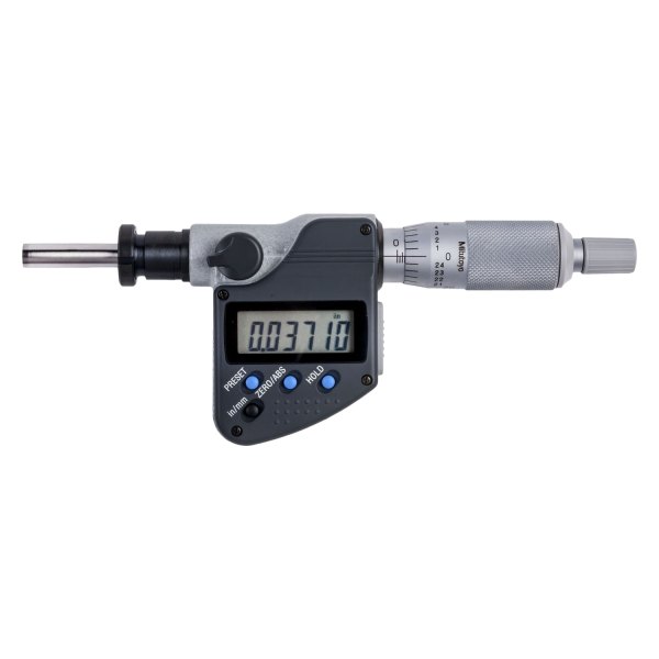 Mitutoyo® - 350 Series™ 0 to 1" SAE and Metric Digital Micrometer Head with Clamp Nut