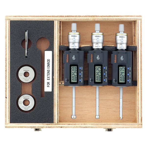 Mitutoyo® - 468 Series™ 0.275 to 0.5" SAE and Metric Digital IP65 Three-Point Internal Micrometer