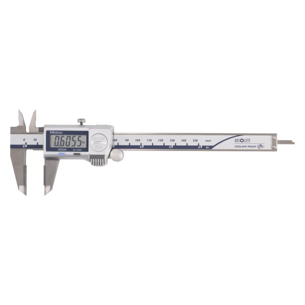 Mitutoyo® - 500 Series™ 0 to 6" SAE and Metric Steel Digital Absolute Coolant Proof Caliper