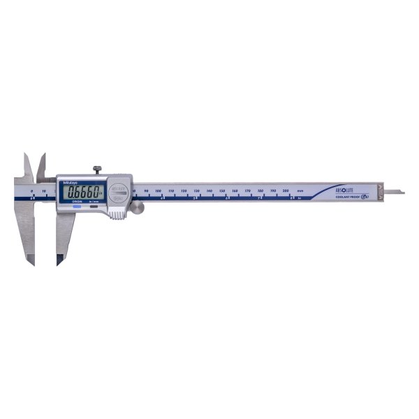 Mitutoyo® - 500 Series™ 0 to 8" SAE and Metric Steel Digital Absolute Coolant Proof Caliper