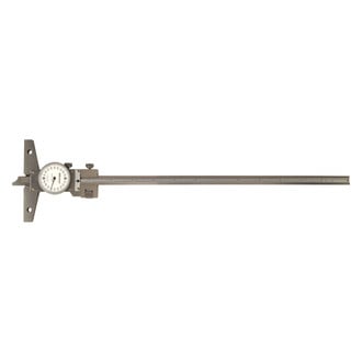 Mitutoyo® - 527 Series™ 0 to 12" SAE Stainless Steel Dial Depth Gauge with Fine Adjustment