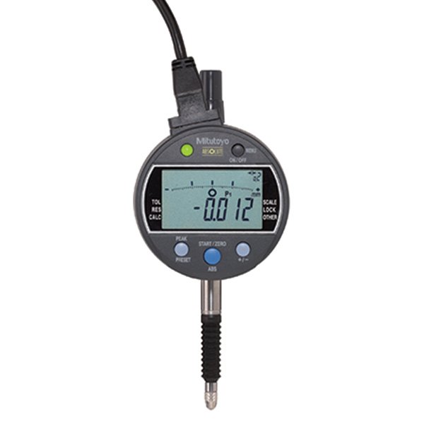 Mitutoyo® - 543 Series™ 0 to 0.5" SAE and Metric Digital Absolute Indicator with Green/Red LED and Go/No-go Signal Output Function