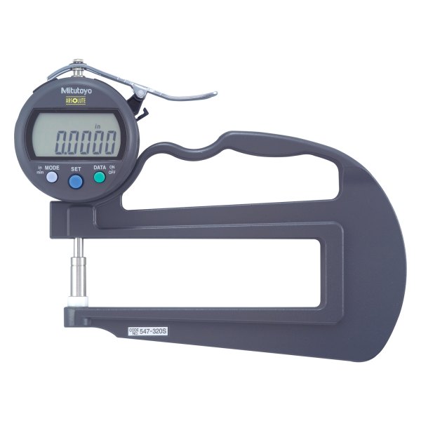 Mitutoyo® - 547 Series™ 0 to 0.4" SAE and Metric Digital Thickness Gauge