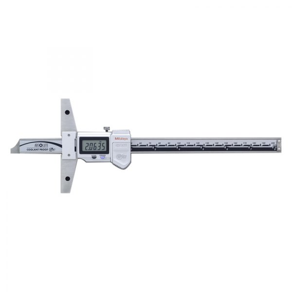 Mitutoyo® - 571 Series™ 0 to 8" SAE and Metric Digital Absolute Coolant-Proof Depth Gauge