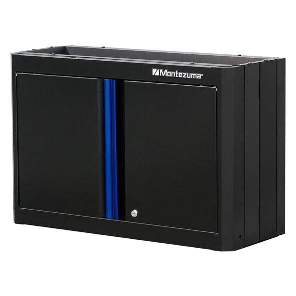 Montezuma® - Black/Blue 2-Door Wall Cabinet (30.5" W x 12" D x 20.125" H)