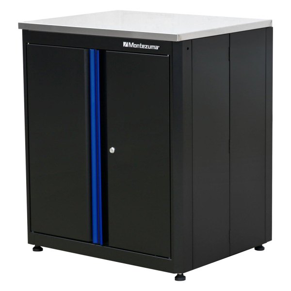 Montezuma® - Black/Blue 2-Door Base Cabinet (30.5" W x 24" D x 34.75" H)