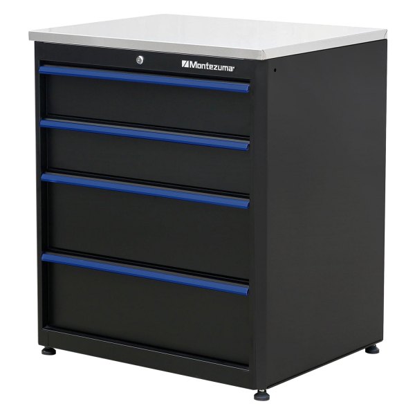 Montezuma® - Black/Blue Base Cabinet (30.5" W x 24.125" D x 34.75" H)