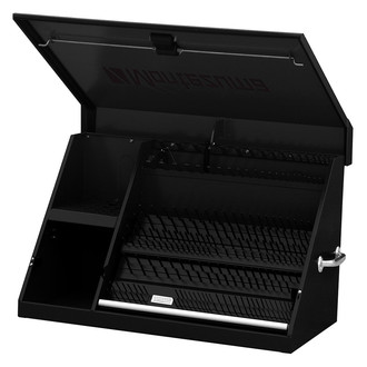 Montezuma® - Triangle™ Black Steel Top Hutch (36" W x 17" D x 21" H)