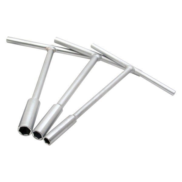 Motion Pro® - Metric Chrome Vanadium Nickel-pewter T-Style Socket End Wrench Set, 3 Pieces