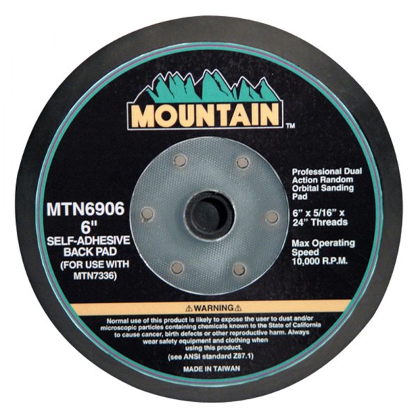 Mountain Tools® - 6" 6-Hole Dual Action PSA Back-Up Pad