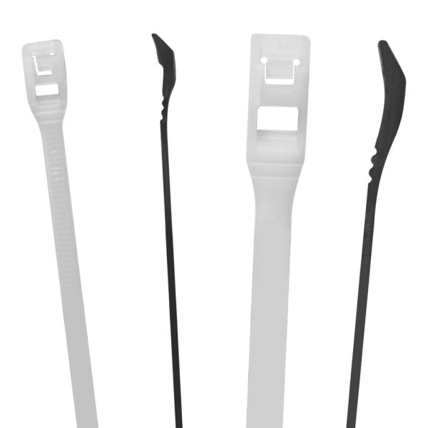 Mountain Tools® - 11" x 50 lb Nylon Black UV Resistant Low-Profile Cable Ties