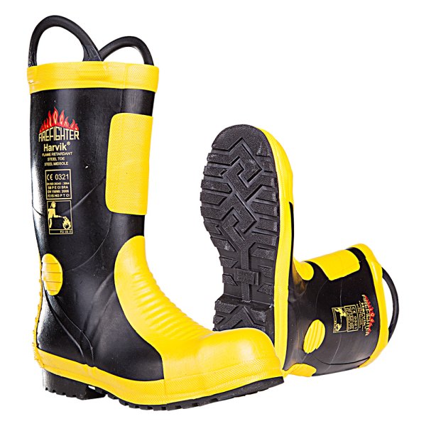 Mullion - 11 Size Black/Yellow Firefighter Boots