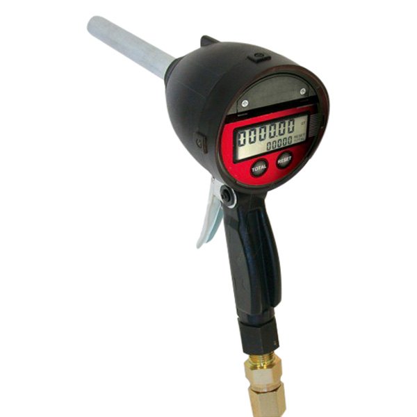 National Spencer® - 4 GPM Multi-Measure Digital Non-Preset Oil Meter with Pipe adn Auto Non-Drip Nozzle