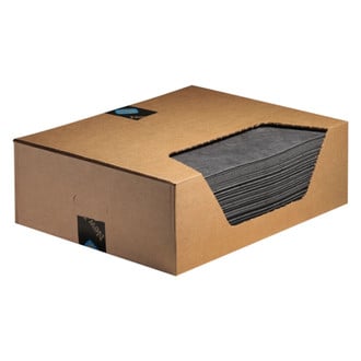New Pig® 25100 - 20" x 15" Gray Light-Weight Absorbent Mat Pads (100 Pieces)