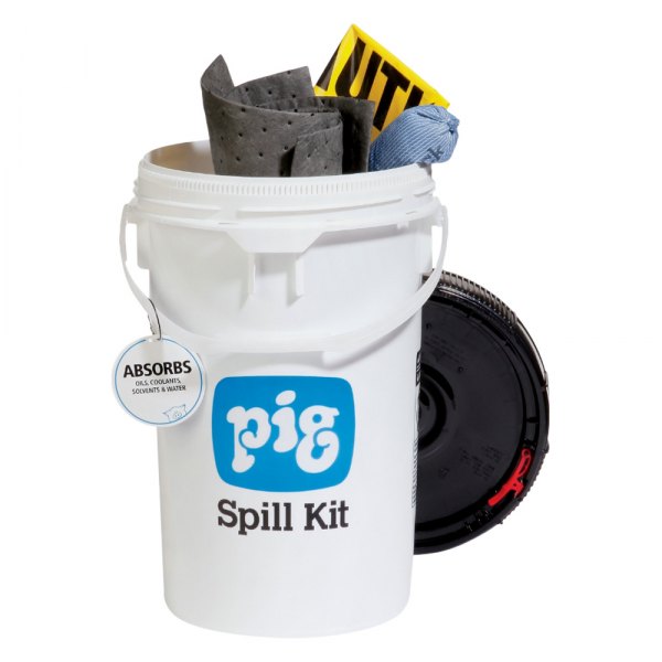 New Pig® - 15-Piece White Multi-Liquid Spill Kit