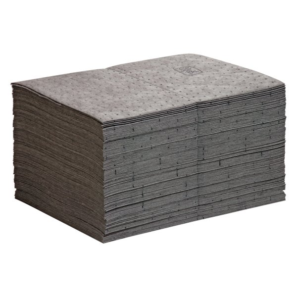 New Pig® - 20" x 15" Gray Medium-Weight Absorbent Mat Pads (125 Pieces)