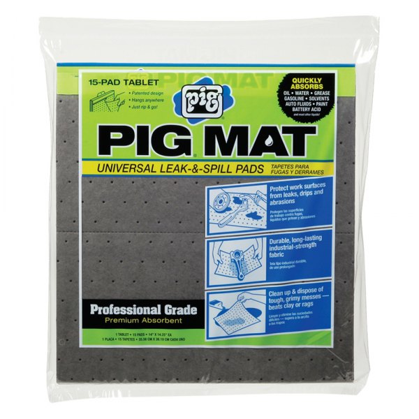 New Pig® - 14.25" x 14" Gray Light-Weight Absorbent Mat Pad