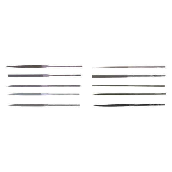 Nicholson® - 6-1/4" Swiss Pattern #2 Assortment Needle File Set, 12 Pieces