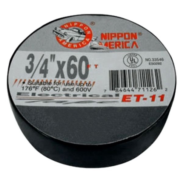 Nippon America® - 60' x 0.75" Black Electrical Tapes (10 Rolls)