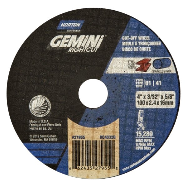 Norton® - BlueMag™ 8" 40 Grit Non-Vacuum Sanding Hook-and-Loop Disc (25 Pieces)