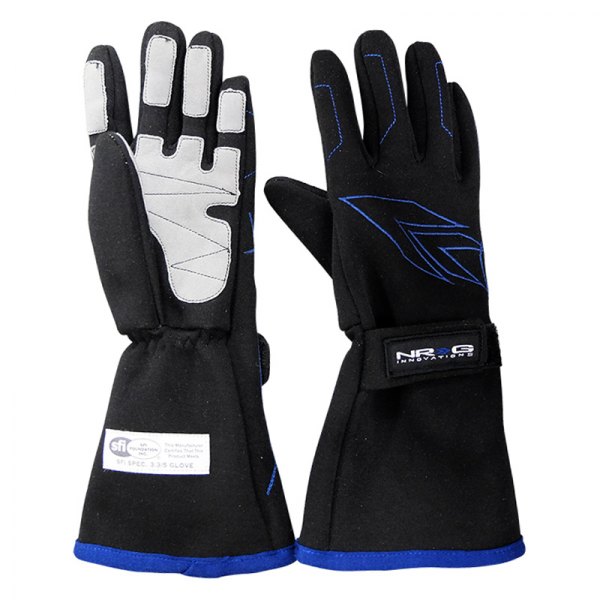 NRG Innovations® - SFI 3.3/5 Black L Racing Gloves