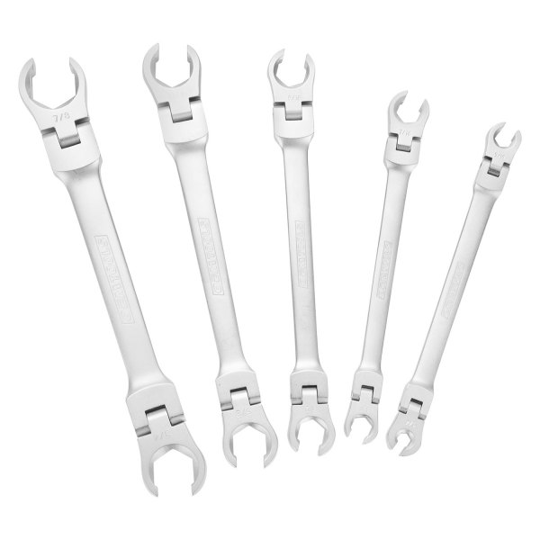 OEM Tools® - 5-piece 9 to 21 mm 6-Point Chrome Flexible Double End Flare Nut Wrench Set