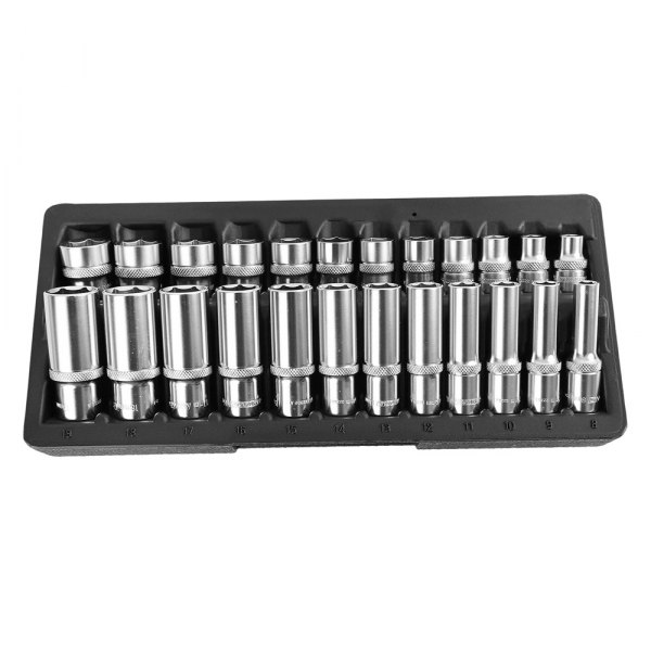 OEM Tools® - 3/8" Drive Metric Socket Set 24 Pieces
