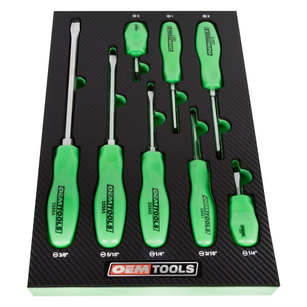 OEM Tools® - 8-piece Dipped Handle Mechanics Phillips/Slotted Mixed Screwdriver Set