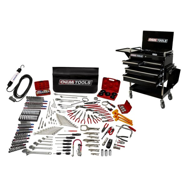 OEM Tools® - 312-piece Mechanics Tool Set in Deluxe 5-Drawer Service Cart