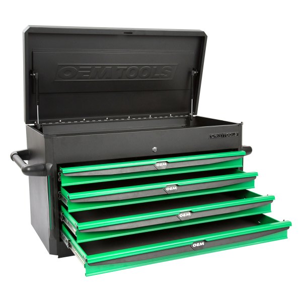 OEM Tools® - Black/Green Top Chest (37" W x 18" D x 21" H)