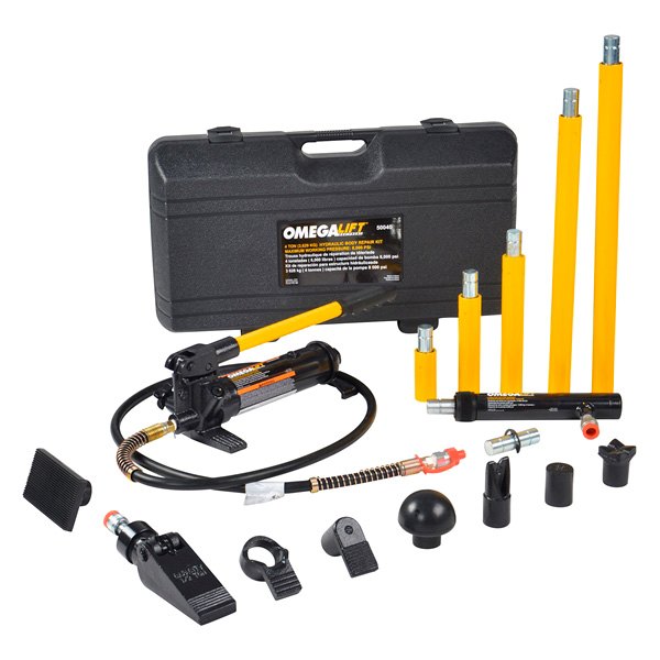 Omega Lift Equipment® - 4 t Hydraulic Body Repair Kit with Plastic Case