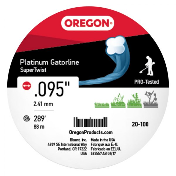 Oregon® - Platinum Gatorline™ 289' x 0.095" Blue Twisted Trimmer Line