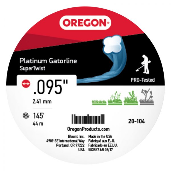 Oregon® - Platinum Gatorline™ 145' x 0.095" Blue Twisted Trimmer Line