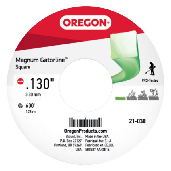Oregon® - Gatorline™ 600' x 0.130" Green Square Trimmer Line