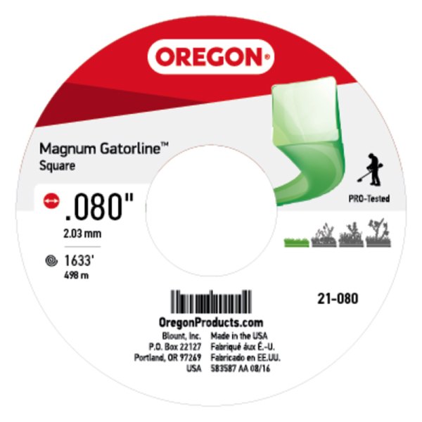 Oregon® - Gatorline™ 1633' x 0.080" Green Square Trimmer Line