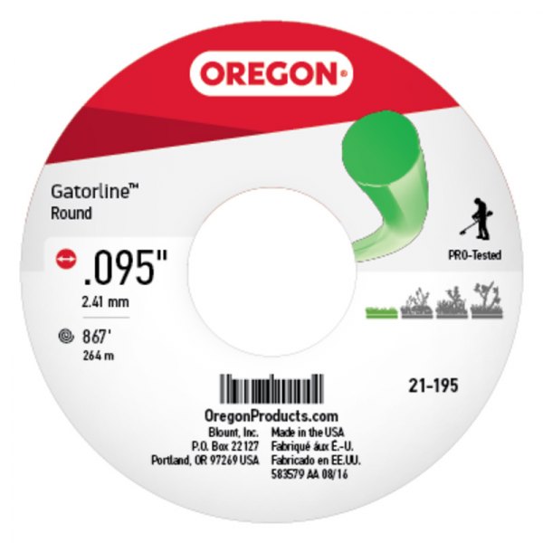 Oregon® - Gatorline™ 867' x 0.095" Green Round Trimmer Line