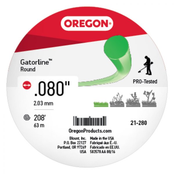 Oregon® - Gatorline™ 208' x 0.080" Green Round Trimmer Line