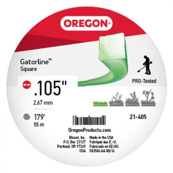 Oregon® - Gatorline™ 179' x 0.105" Green Square Trimmer Line