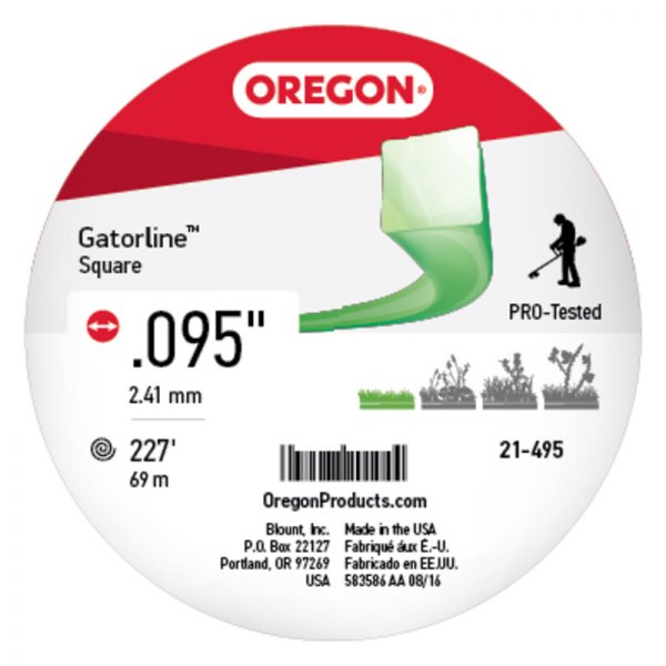 Oregon® - Gatorline™ 227' x 0.095" Green Square Trimmer Line
